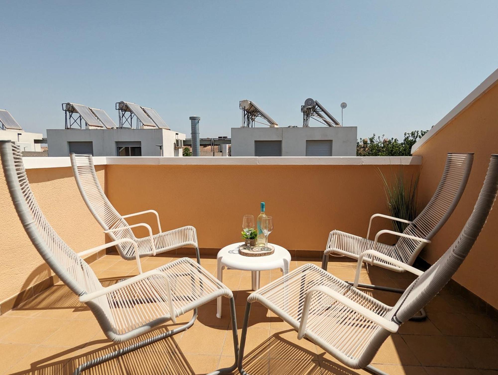 Apartamento Las Palmeras - Con Terraza, Barbacoa, Aire Acondicionado Y A 250M De La Playa! Los Alcázares Exteriör bild